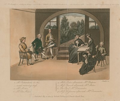 Mr Richardson reading the manuscript of Charles Grandison in 1751 by Joseph Constantine Stadler